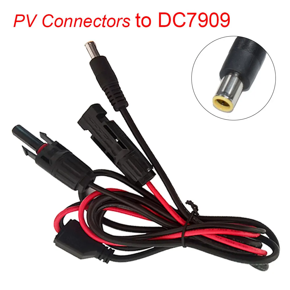 DC5521 DC7909 To Solar Connector PV Panel Sealing Joint To DC8mm Plug Energy Storage Battery Wiring Solar System 1.5m/1.8m Cable