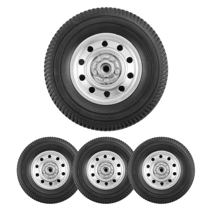 ABUM-4Pcs Wheel Tire Tyre For WPL D12 1/10 RC Truck Car DIY Upgrade Spare Parts Accessories