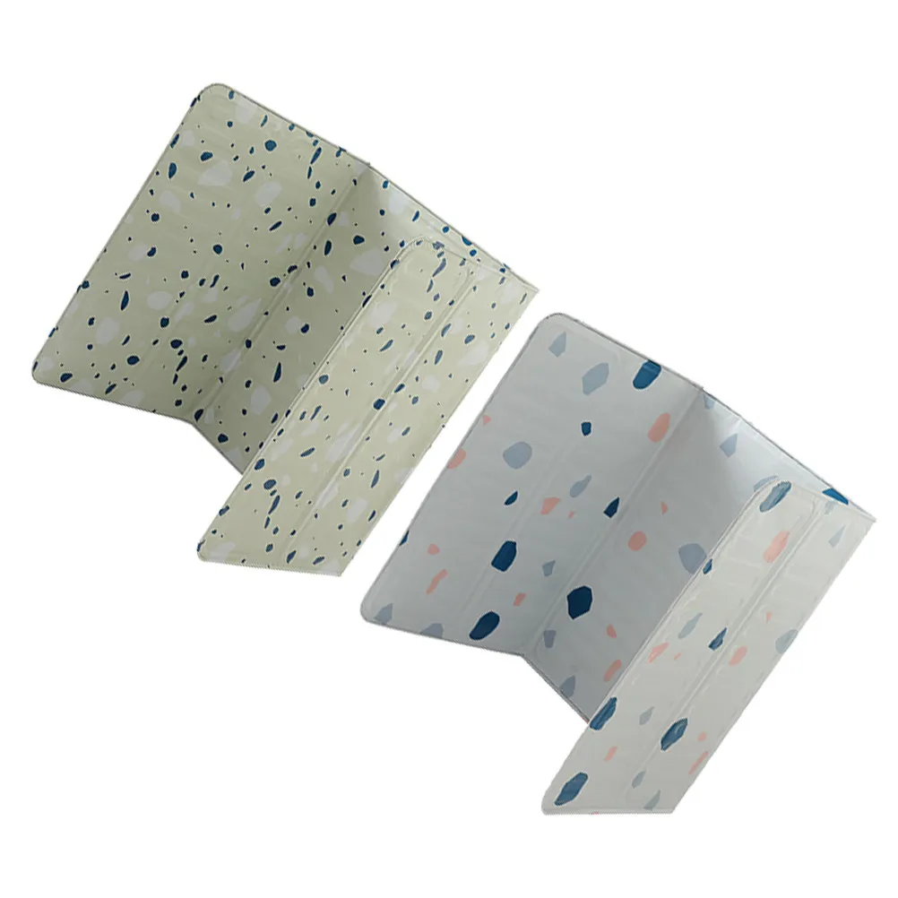 2Pcs Premium Foldable Oil Baffles with Lovely Prints Bright Colors Smooth Surface Easy-Clean Heat-Insulation Cooking Windproof