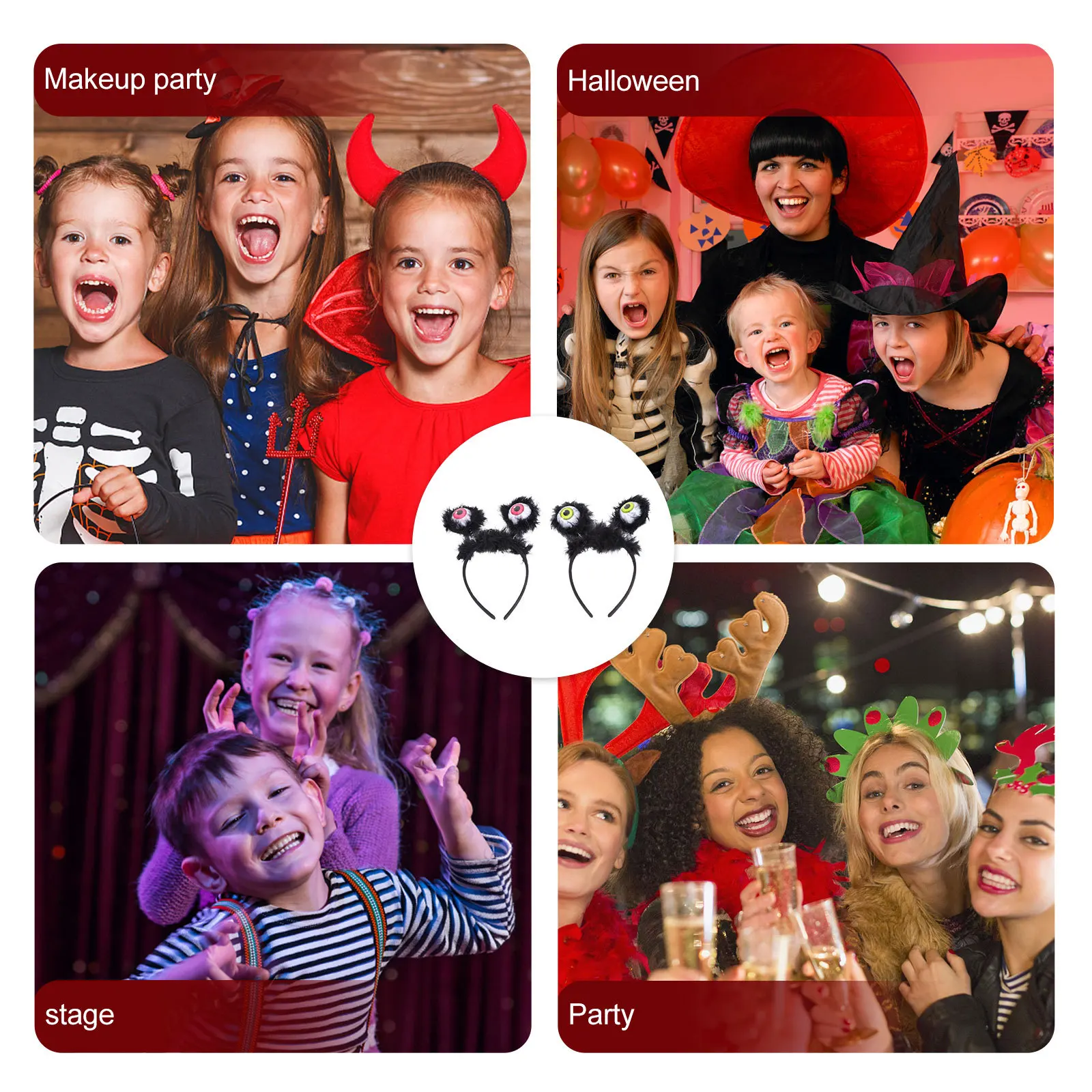 

2 шт., повязка на голову с глазным яблоком на Хэллоуин, светящаяся повязка для волос, костюм на Хэллоуин, вечерние головные уборы, обруч для волос с глазами, повязка для волос с глазами