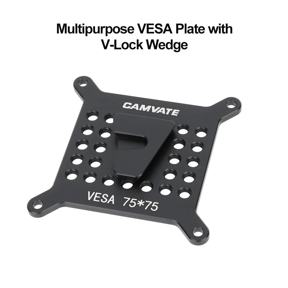 

CAMVATE Многоцелевая монтажная пластина для монитора VESA 75 x 75 мм с клиновым креплением V-Lock