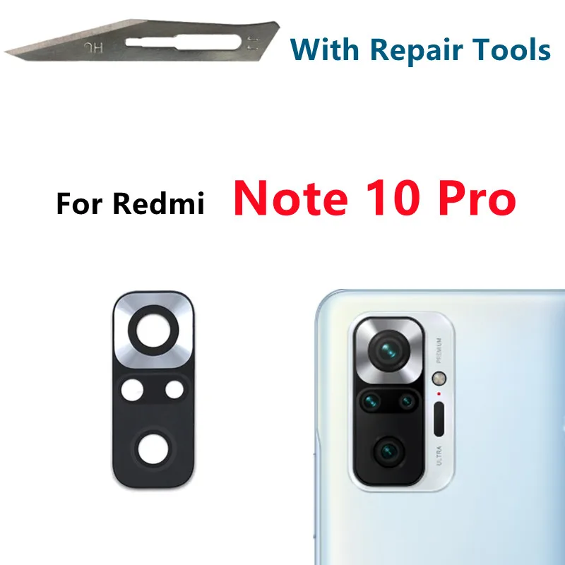 Rear Back Camera Lens Glass With Sticker For Xiaomi Redmi Note 11 7 7Pro 8 8T 9S 9 10 Note10 5G Note10S 10t Pro Max