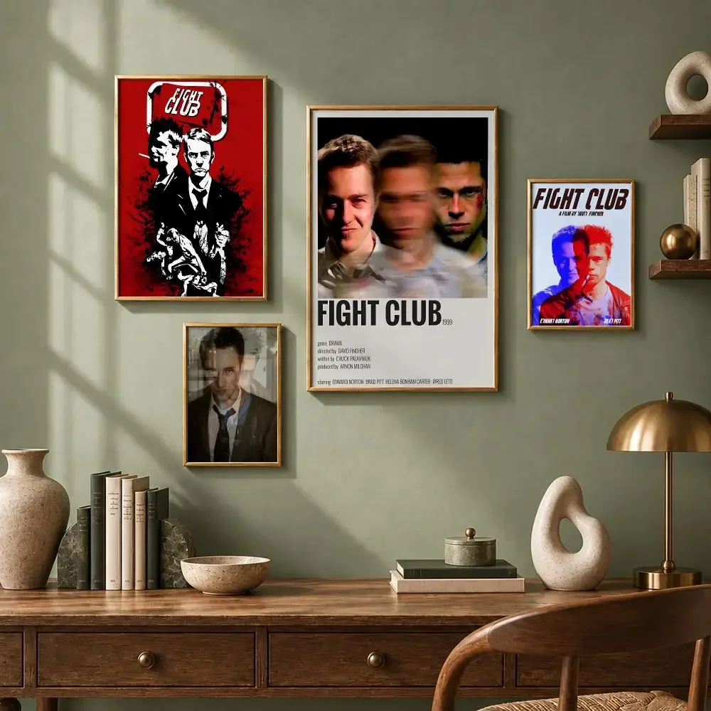 Iconic Movie F-Fight ClubS Poster HD Self-Adhesive No Residue After Removal Ideal for All Kinds of Wall Decor