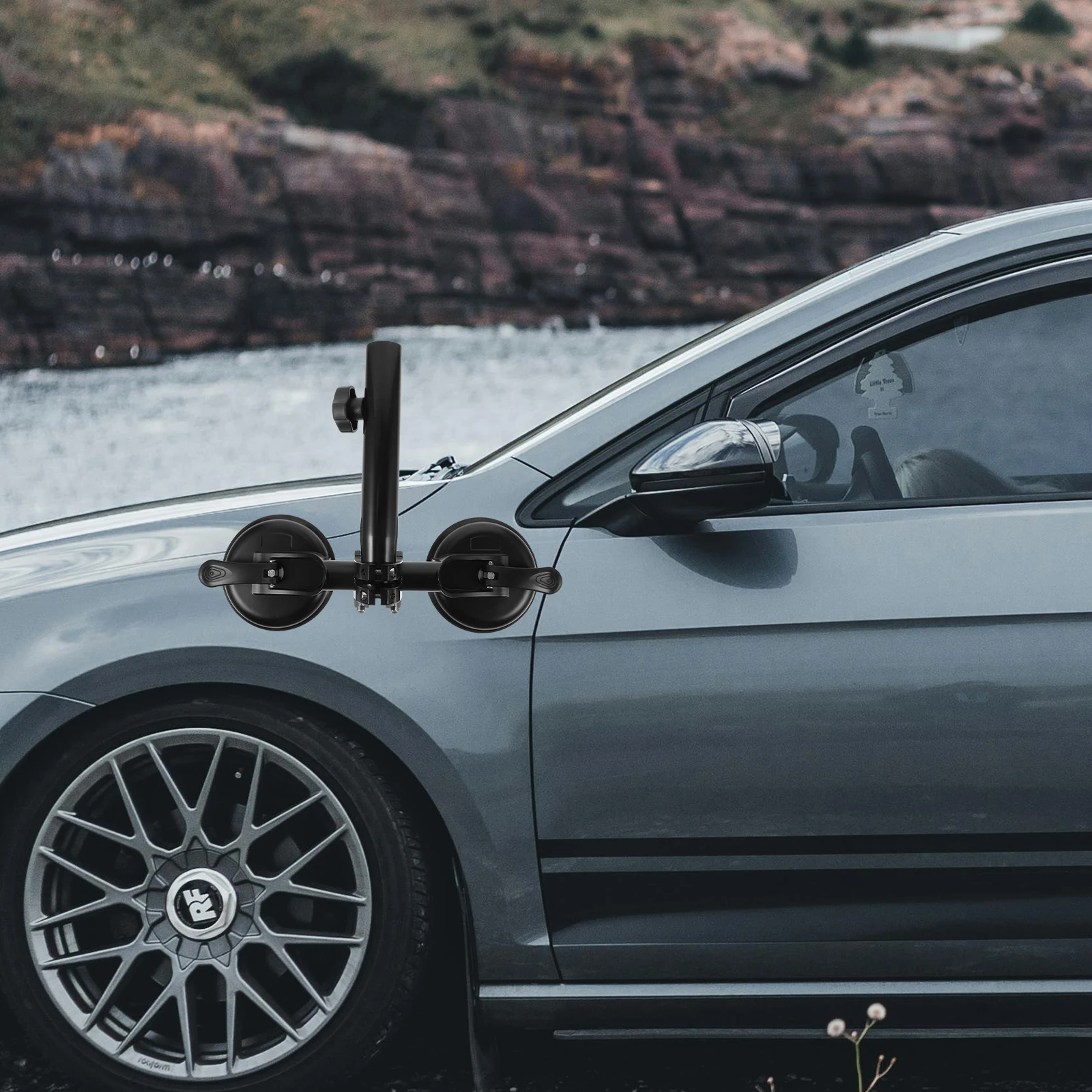 

Flagpole Bracket Suction Cup Base For Car Durable Vehicle Car Flagpole Stand Flag Display Stand Multi-Use Pole Holder