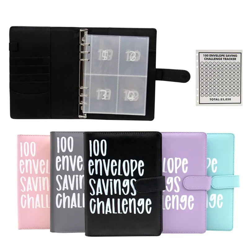 Envelope Challenge Binder Save Savings Challenges Loose-Leaf Binder Budget Binder With Cash Envelopes Money Organizer System view 3