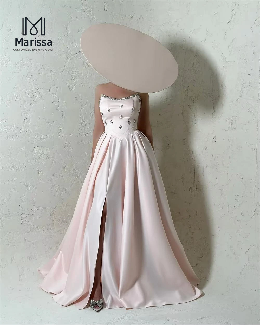 

Marissa Side Slit Prom Dress Women's Evening Dress Woman Customized Elegant Party Dresses for Wedding Woman A Line Satin 2025