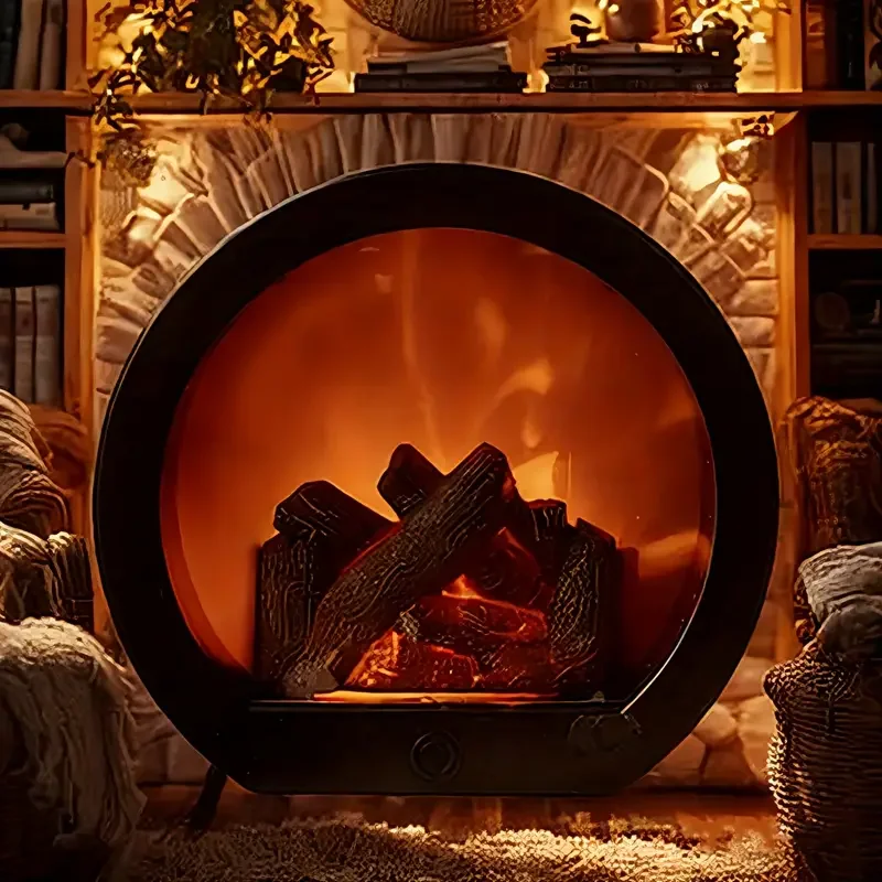 1-2PCS LED Fireplace Night Light Realistic Flame Effect USB Battery Powered Touch Switch for Christmas Halloween Home Decoration