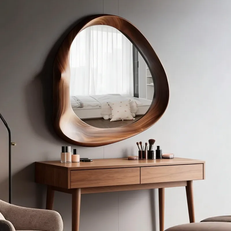 

Antique Decoration Mirror Decor Unbreakable Girl Wood Standing Wall Mirror Decor Art Infinity Custom Espelhos Grandes Home Decor