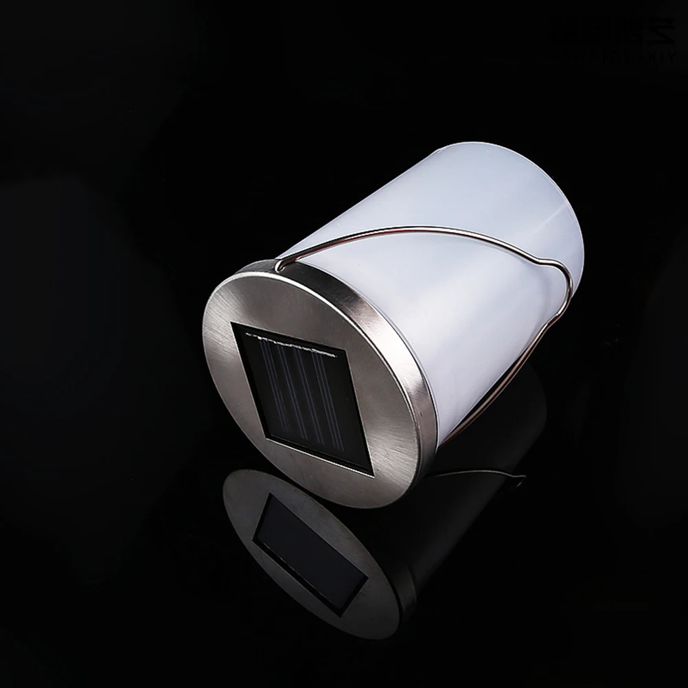 

Solar Cylindrical Waterproof Led Lamp Outdoor Hanging Light Garden Patio Decor Solar Energy Lantern Warm Yellow Light Energy