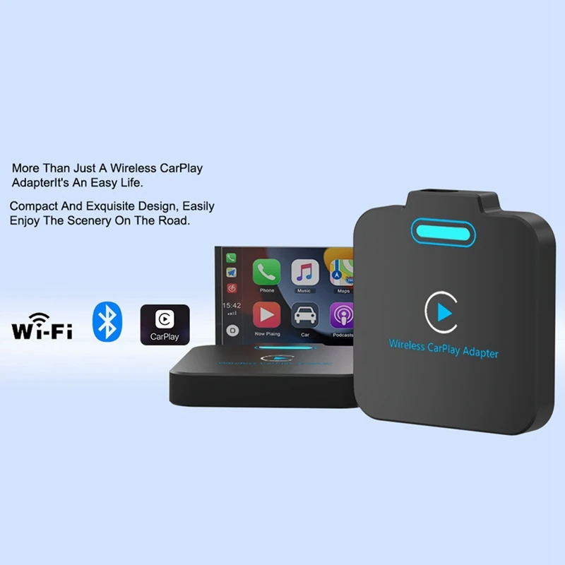 Carplay Wireless Adapter, Plug & Play Low Latency Wireless Apple Carplay, Auto Connected For Car Models From 2016