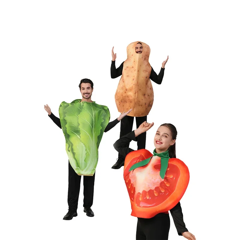 

Adult Unisex Vegetable Tomato Cosplay Costume ,Halloween Carnival Funny Role-playing Stage Performance Costume