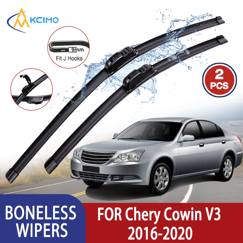 

Kcimo Премиум Высокое качество для Chery Cowin V3 2016-2020, автомобильный U-образный мягкий резиновый стеклоочиститель без костей - HD, тихий, прочный 22 "+ 16"