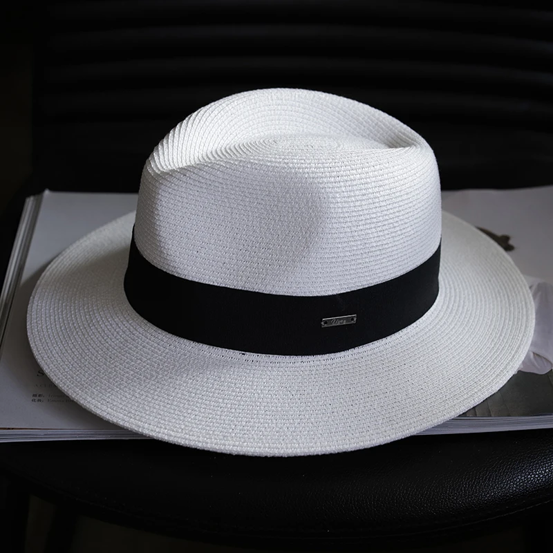 Summer Women Straw Hats Sun Visor Cap Leisure Elegant Panama Hat For Men Gentleman Formal Hat Manattend  Party Quality Hat Gifts