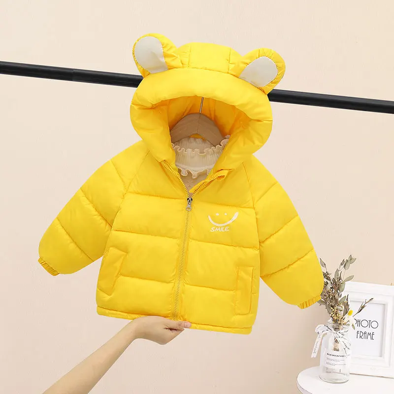 2024Spring, Autumn and Winter New Boys and Girls Korean Style Children\'s Thermal Cotton Coat down Cotton-Padded Jacket