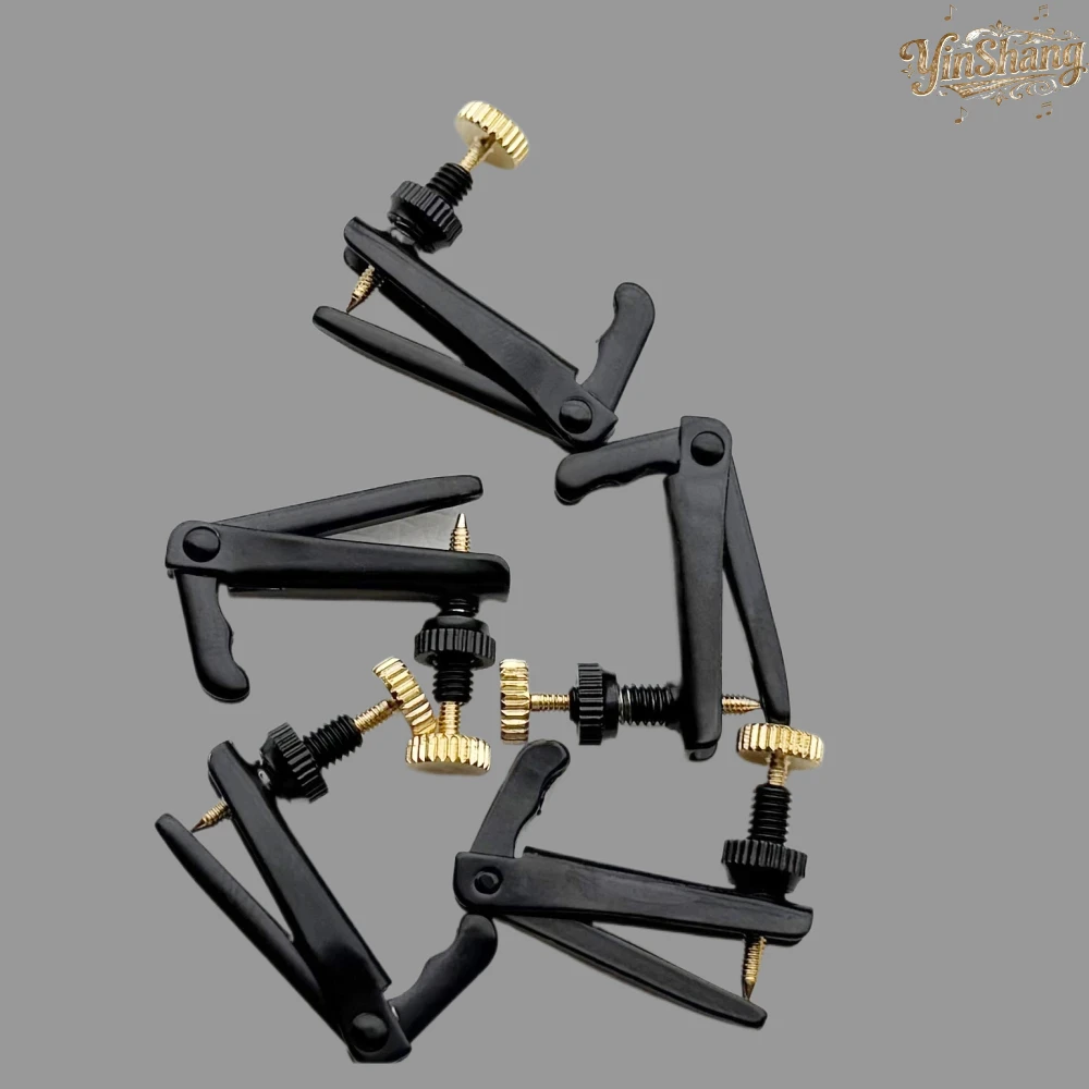 

5pcs Viola Fine Tuners String Hooks Gold & Black Finetuners Adjustable Viola String Adjuster