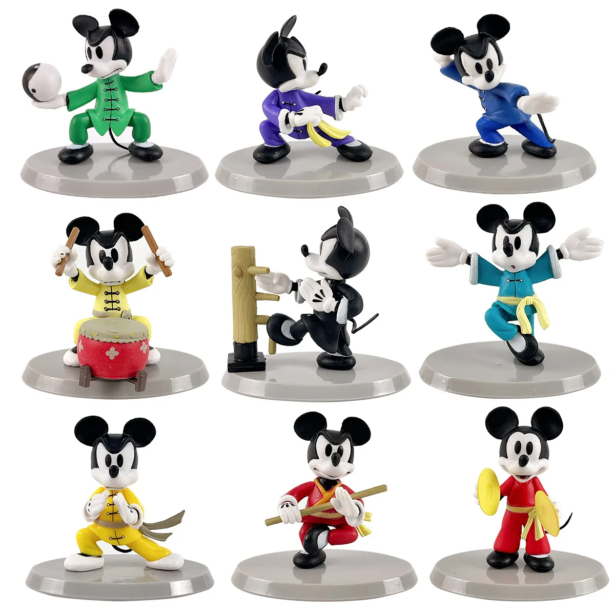悪ミッキーとは？人気の9Pcs/set New Wulin Mi Gu Kung Fu Mickey Awakening Lion Disney Collectible Fashion Handmade Model Mickey Mouse Surrounding Giftを詳しく紹介