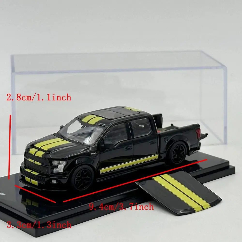 Funny Model FM 1/64 For SHELBY F-150 Shelby Super Snake Pickup Black Diecast Model Car Miniature Collection - with Accessories - view 6