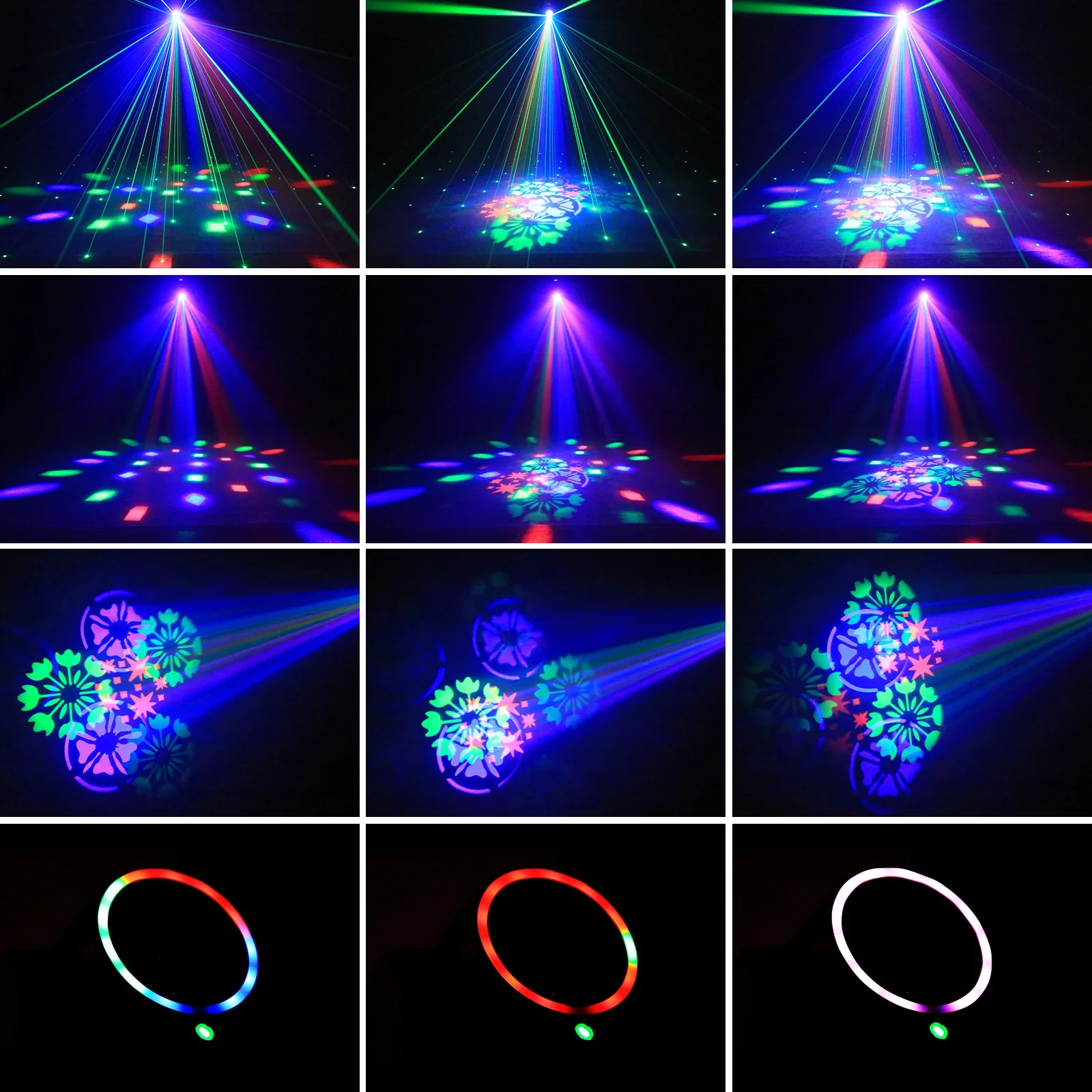 Mini 30W Fascio Modello Por Luce a testa mobile RGB DMX Suono attivato Effetto stroboscopico Luce da palco per DJ Disco Party Wedding