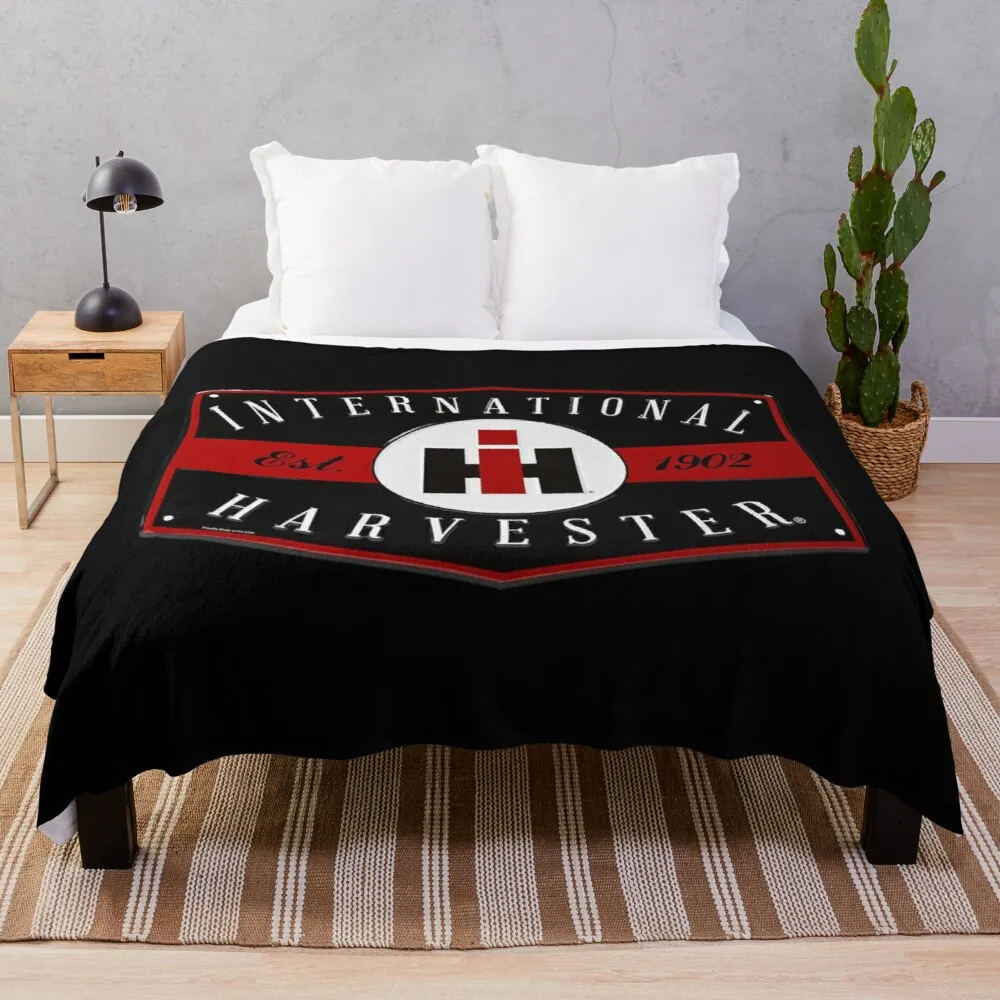 

Classy Vintage International Harvester Design Throw Blanket Sofa Blanket Shaggy Blanket Multi-Purpose