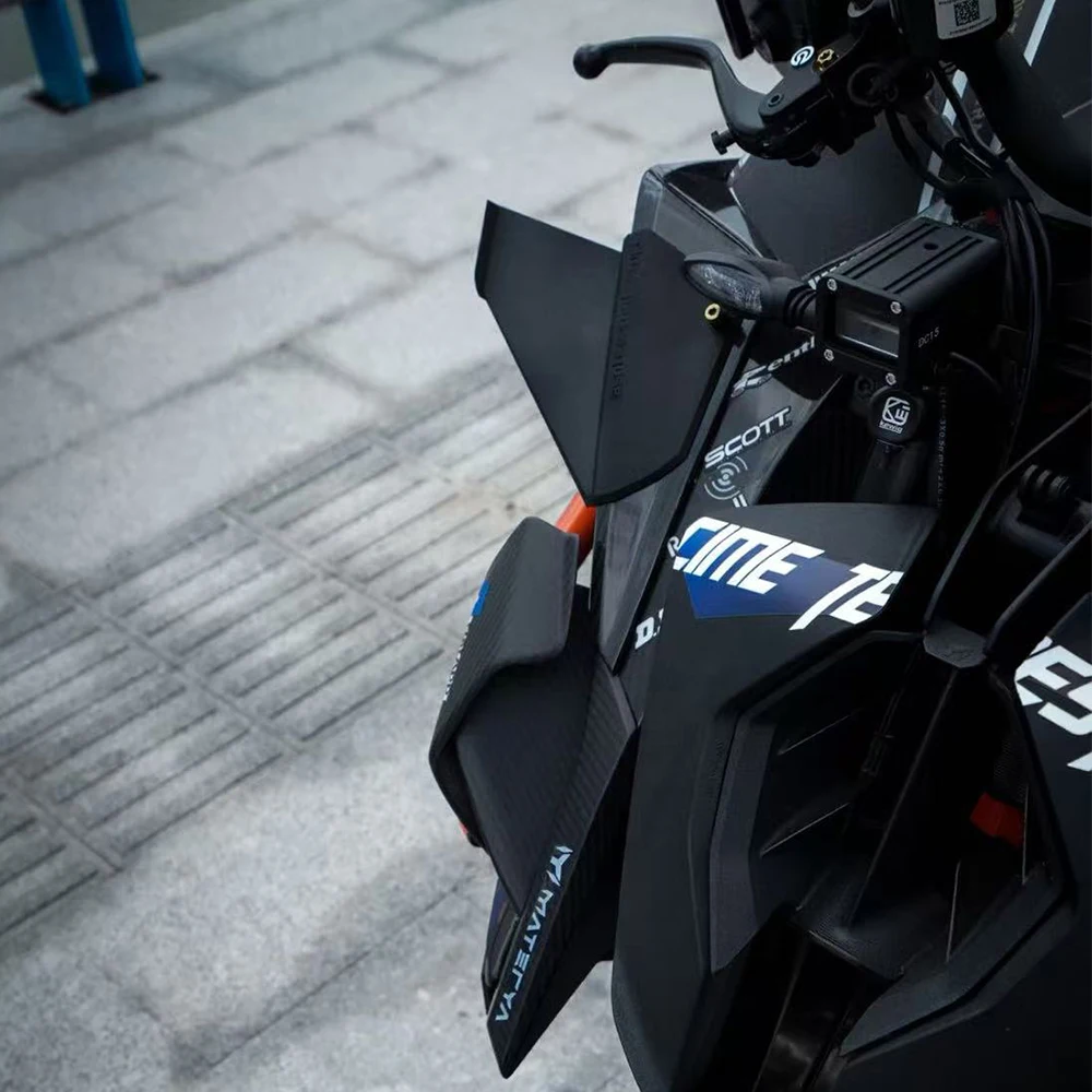 For 1290 Super Duke R RR EVO 2020-2024, GP Style Front Spoiler Winglet Kit with Lower Lip
