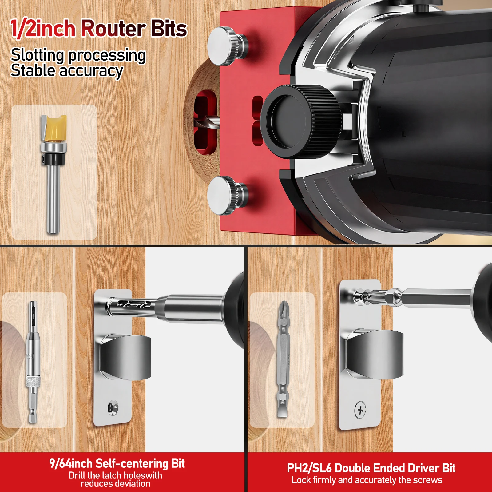 Door Latch Mortising Jig Wood - đánh giá và giá Dowel Jig Kit