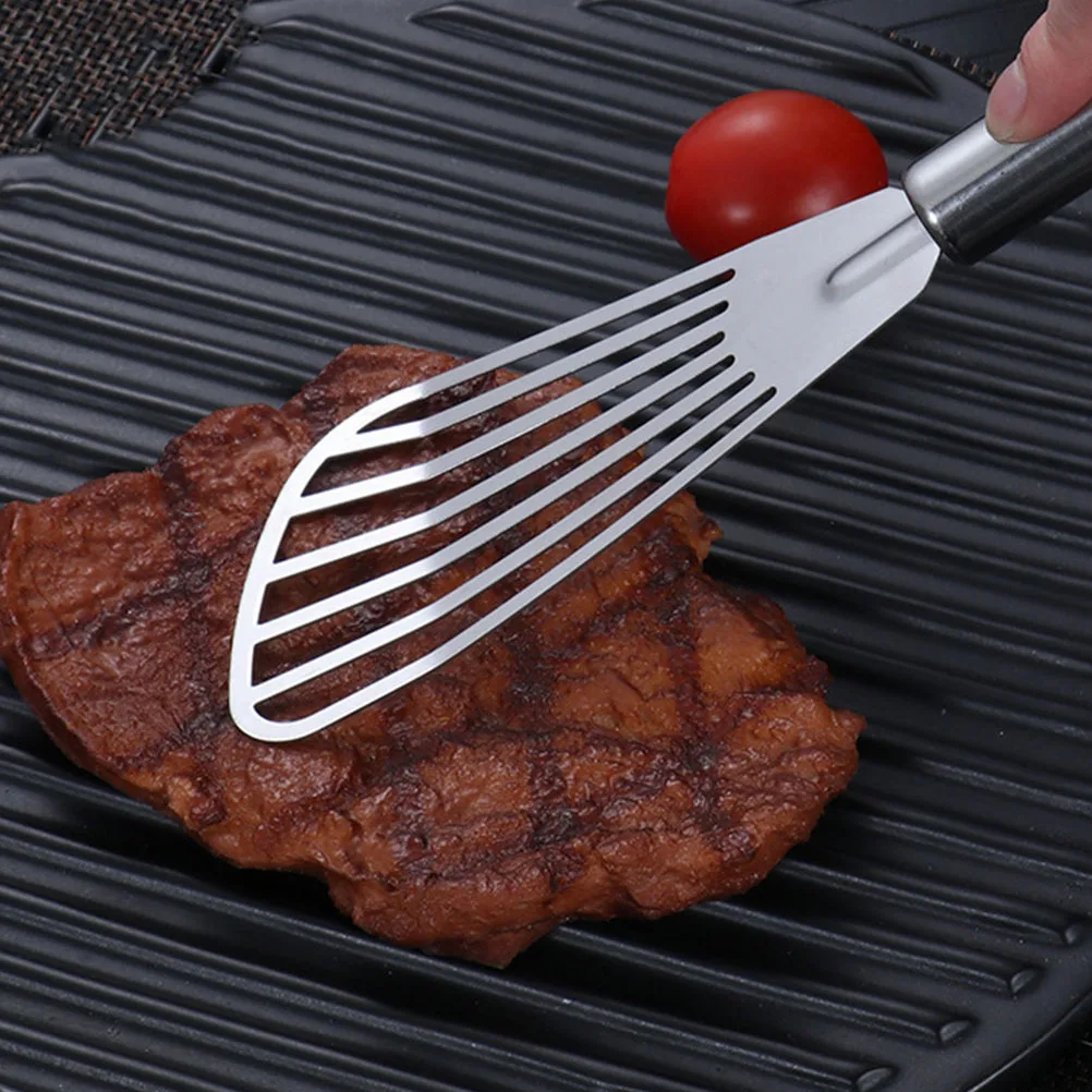 3 個ステンレス鋼スパチュラステーキフライ魚用スロット付きターナーキッチンツールベーキングガジェット調理器具耐熱