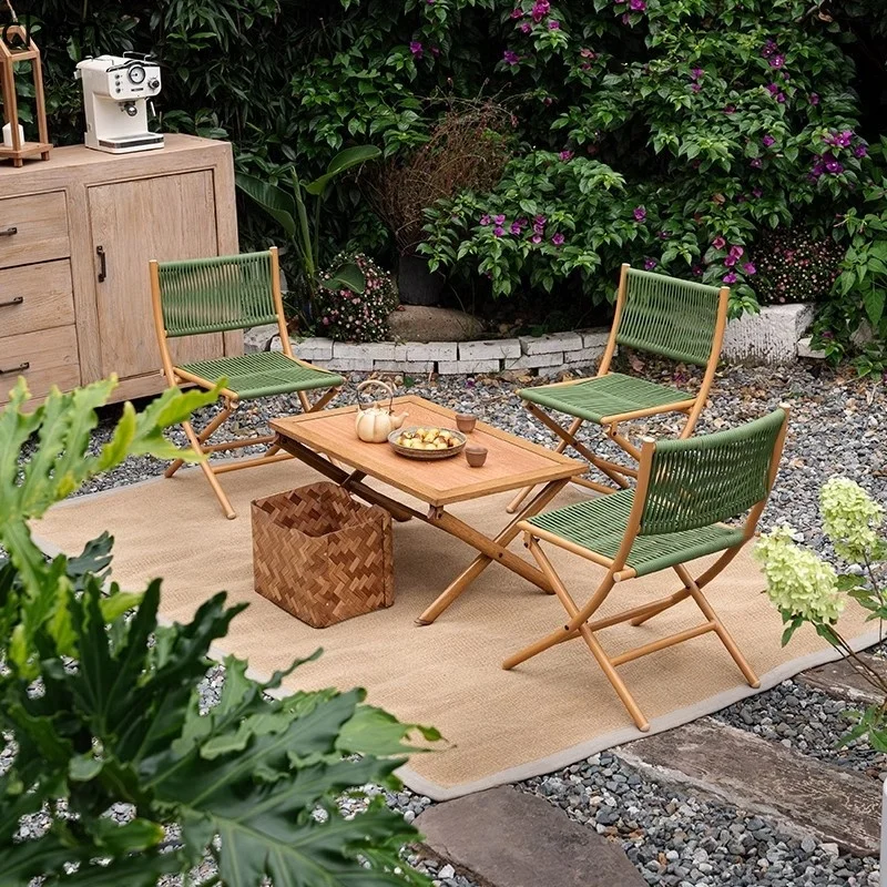 

YXY Table and Chair Home Balcony Leisure Arrangement Portable Backrest Chair Camping Picnic Outdoor Folding Rattan Chair