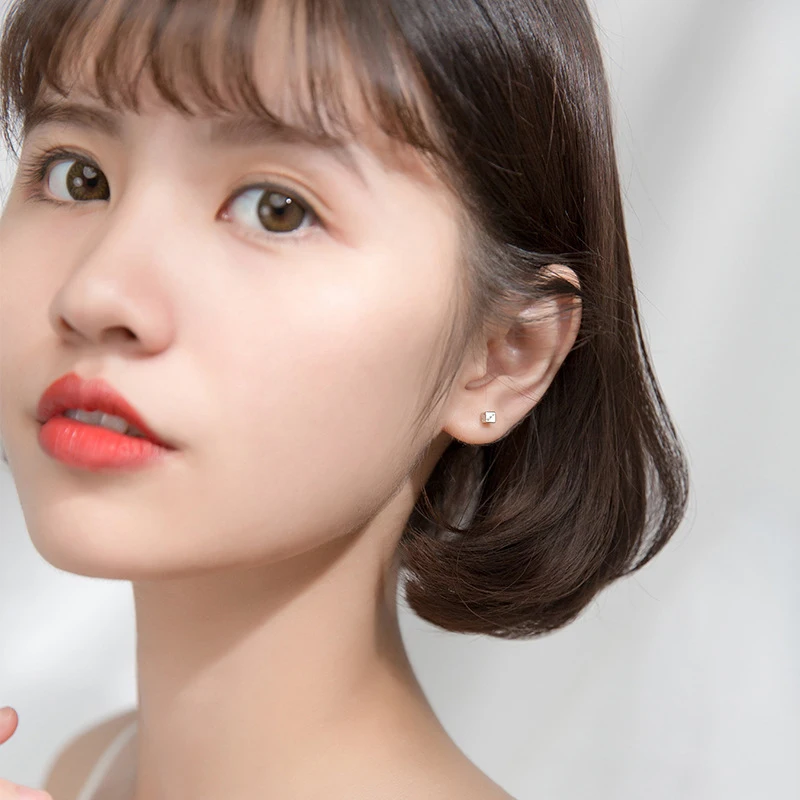 MODIAN 여성용 정교한 숫자 주사위 디자인 스터드 귀걸이, 데일리 파인 쥬얼리 액세서리, 925 스털링 실버 패션