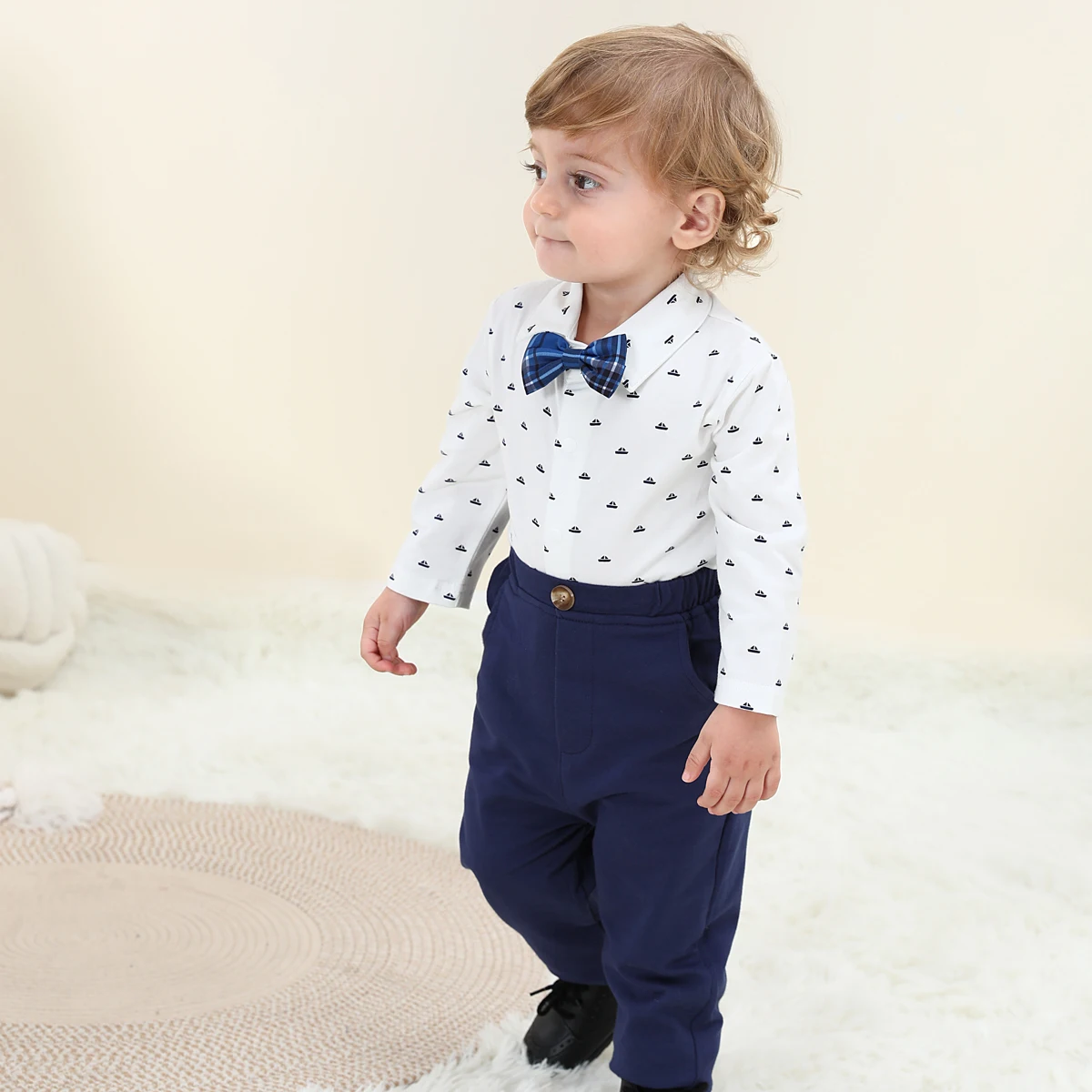 Baby Boy Outfit Easter Clothes Toddler Suit 1st Infant Birthday Party Clothing Set Newborn Wedding Formal Bodysuit