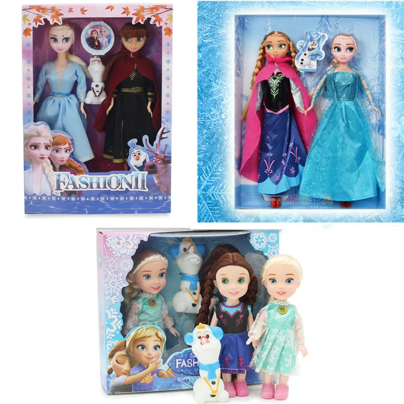 Disney Frozen 2 Elsa Anna Figure Princess Doll Toys with Accessories Frozen Girl's Collection Dolls Kids Christmas Gifts