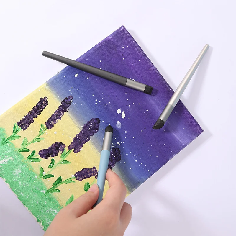 3styles Creative Portable Easy Washable Reusable Drawing Art Blenders Pen Pastel Tool For Oil Painting Sketch Rubbing Brush