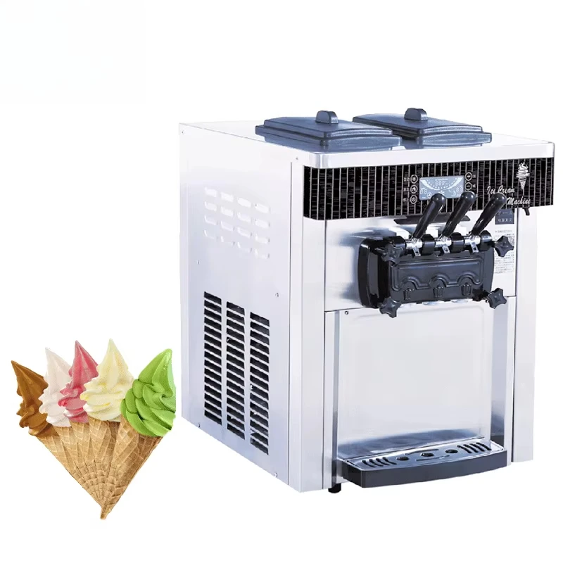 Ice cream machine 20-28 liters/hour 3 flavors Commercial automated desktop yogurt making Soft ice cream machine Business price