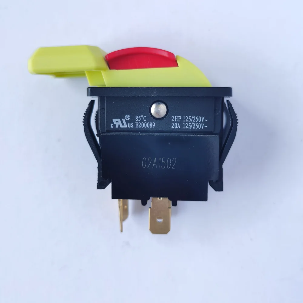 HY18-XX 4-контактный 20A 2HP 125V Вкл. Выкл. Ключевой переключатель Кнопочный однопозиционный переключатель для электроинструментов