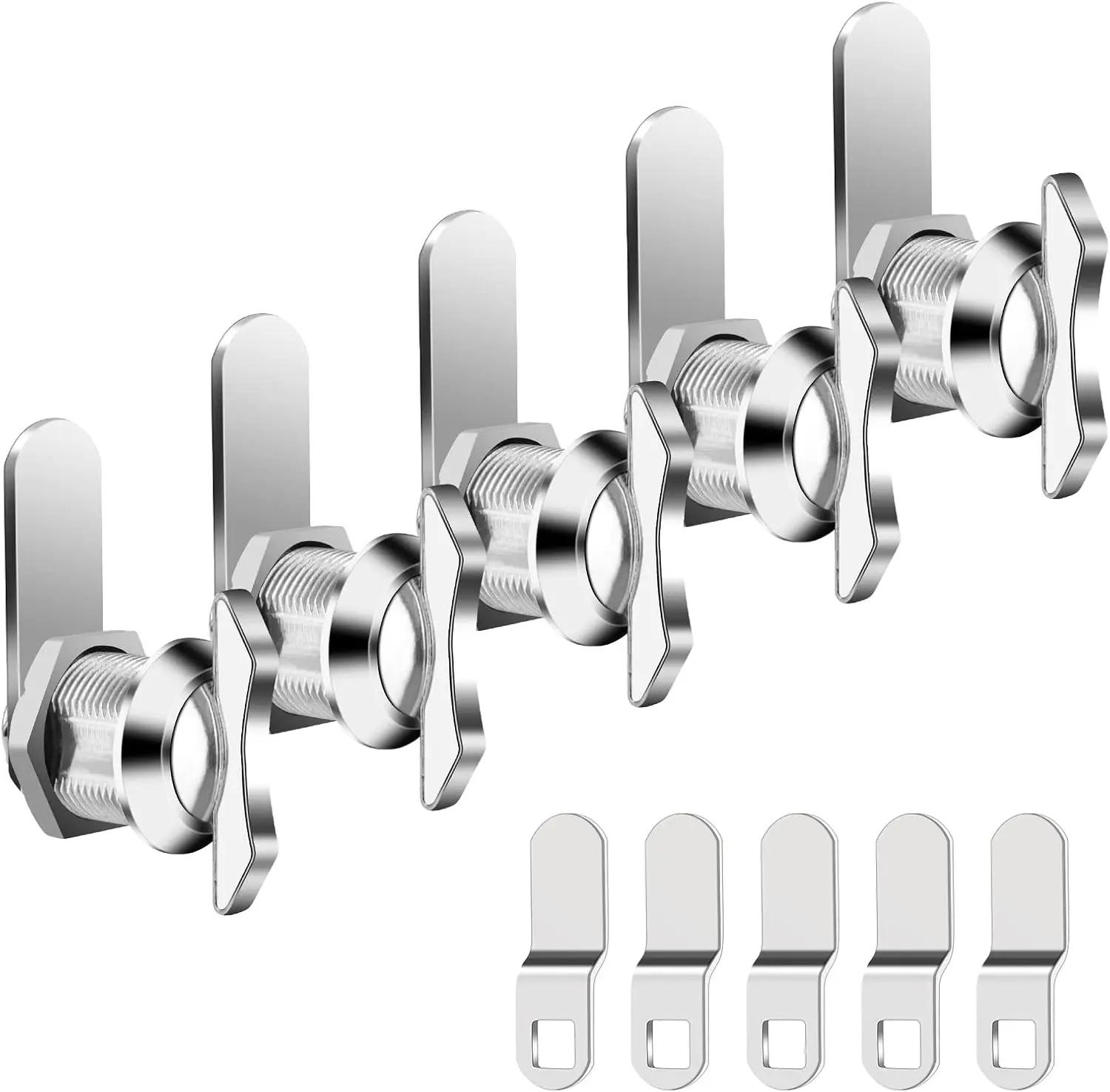 

Замок-защелка с выдвижным кулачком 5/8 дюйма, 5 шт., без ключа, для автодомов, шкафов, почтовых ящиков, выдвижных ящиков, 100% металлическая замена