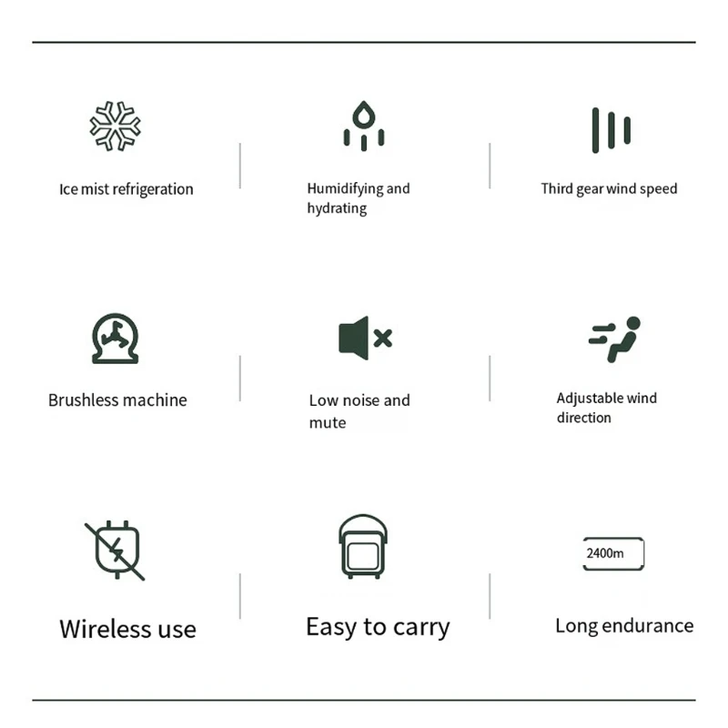 ポータブル充電式エアコン,3速,風,冷却ファン,寝室,机,オフィス,車用