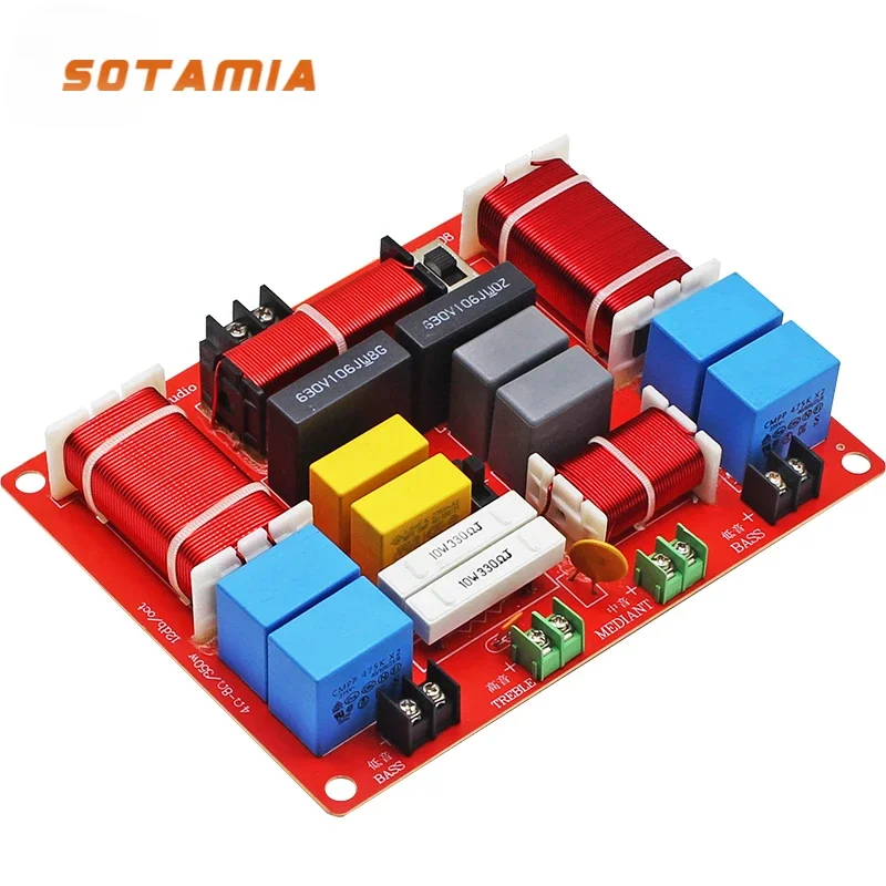 SOTAMIA 600W Four Way Crossover Treble Mid Two Bass Audio Speaker Frequency Divider Filter DIY Home Theater Sound Speaker