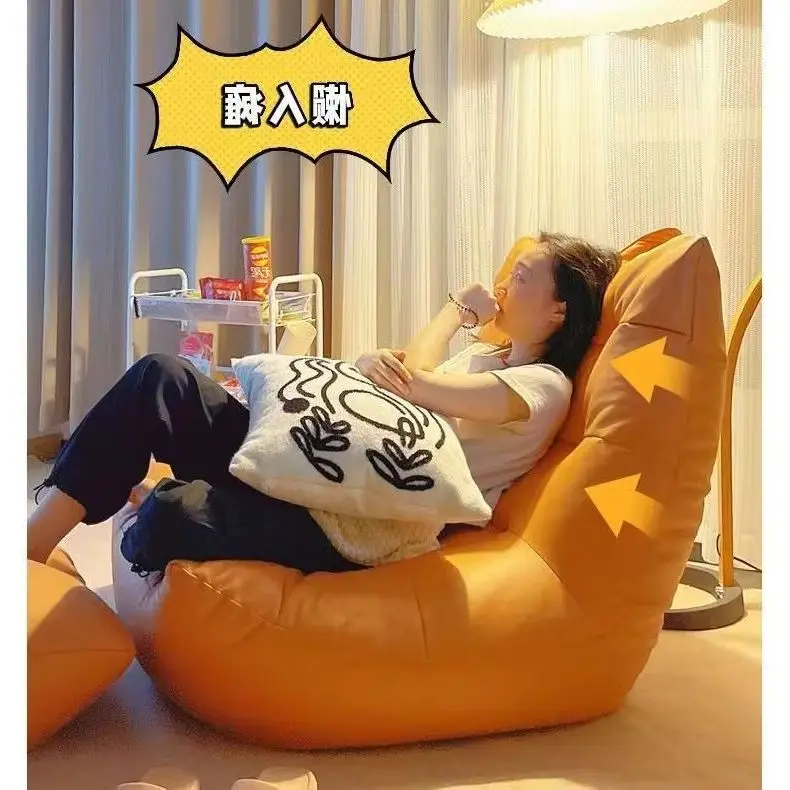 

Lazy Sofa Super Soft Home Sofa Reclining Small Apartment Lazy Chair Nordic Style Tatami Sofas Living Room Furniture couch stool