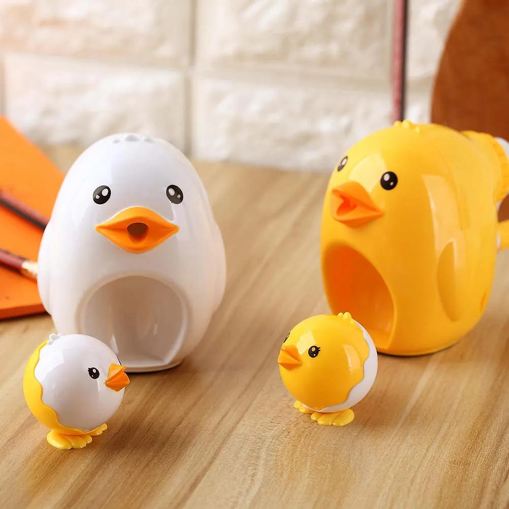 Duck Shaped Pencil Sharpener Lovely Design Writing Drawing Tool for New Term Birthday Gift Yellow