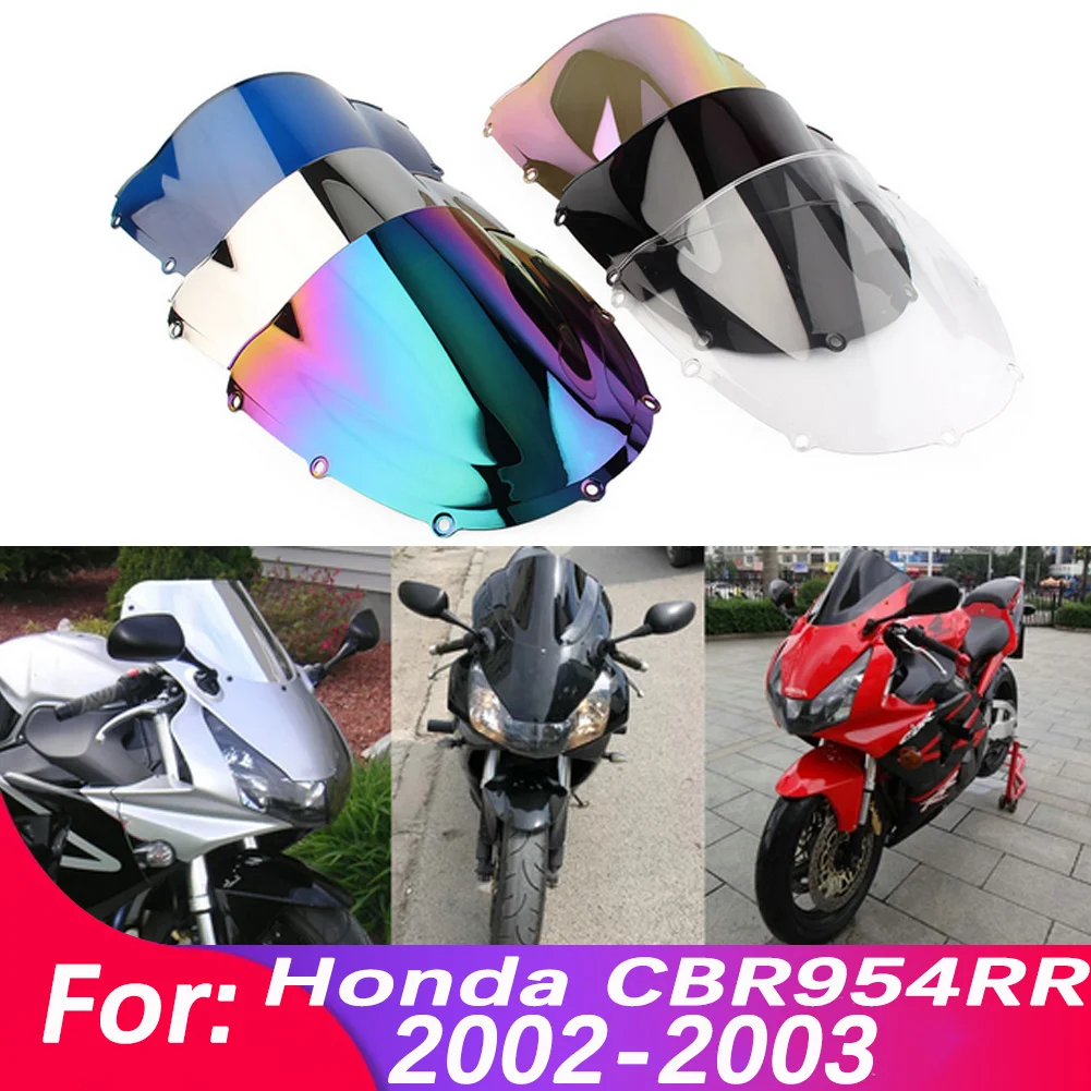 Windshield For Honda CBR954RR CBR 954 RR 954RR 2002-2003 Double Bubble WindScreen Motorcycle Accessories Fairing Deflector