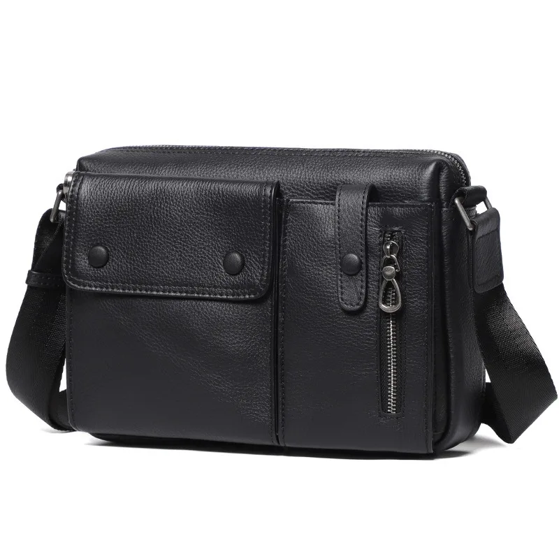 

Сумка-мессенджер Nesitu из высококачественной натуральной кожи черного цвета для женщин и мужчин, маленькая, для iPad, модель M1628