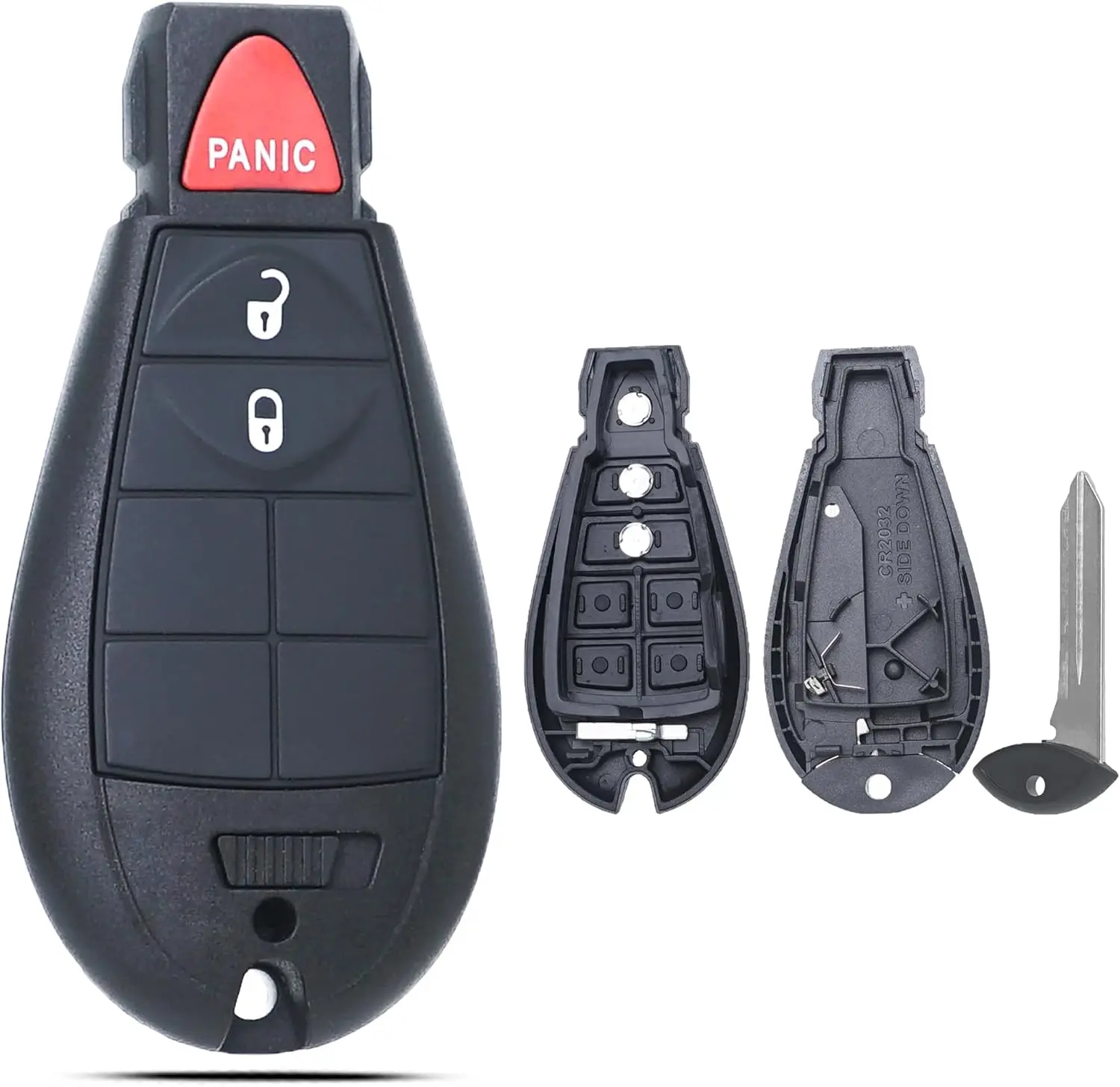 

3 Button Key Fob Shell Case Replacement for Dodge RAM 1500 2500 3500 2009-2021 Grand Caravan Journey Durango Jeep Grand Cherokee 2010-2017 Keyless Entry Remote Cover