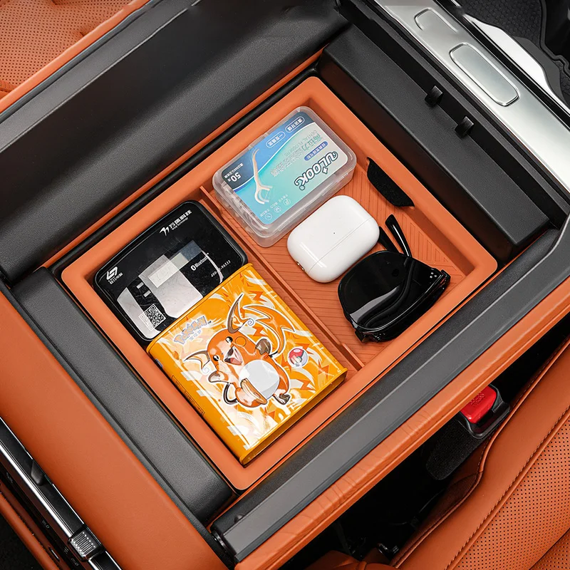 For Jetour G700 2025+ Center Console Armrest Storage Silicone Mat Center Console Storage Anti-slip Mat Interior Auto Accessories