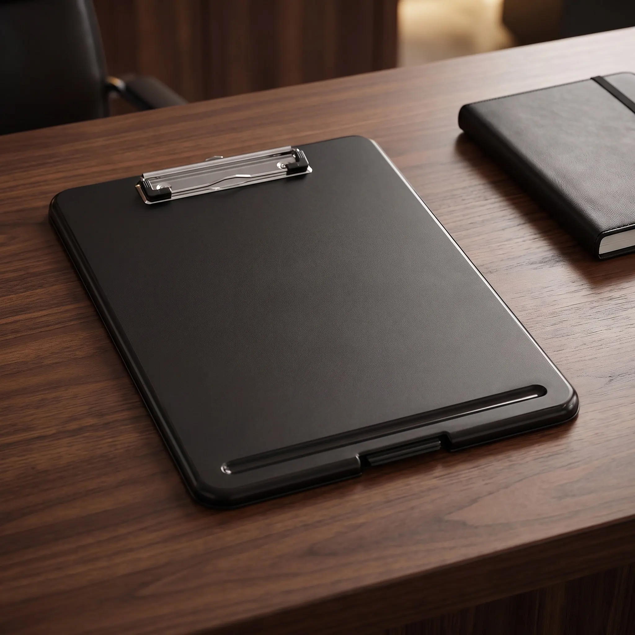 4Pcs Black Clipboard Storage Case Multi Purpose Thick Writing Pad Clipboard File Organizer Exam Paper Holder Portable Student