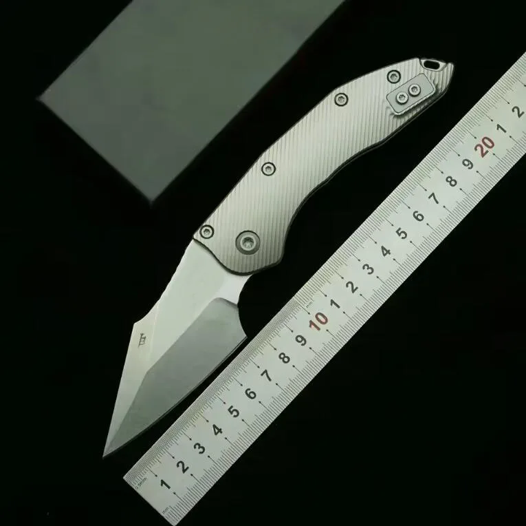 

Lism Store Stitch-T1 Manual Folding Knife 3.54" M390 Stonewashed Blade, Titanium Handles
