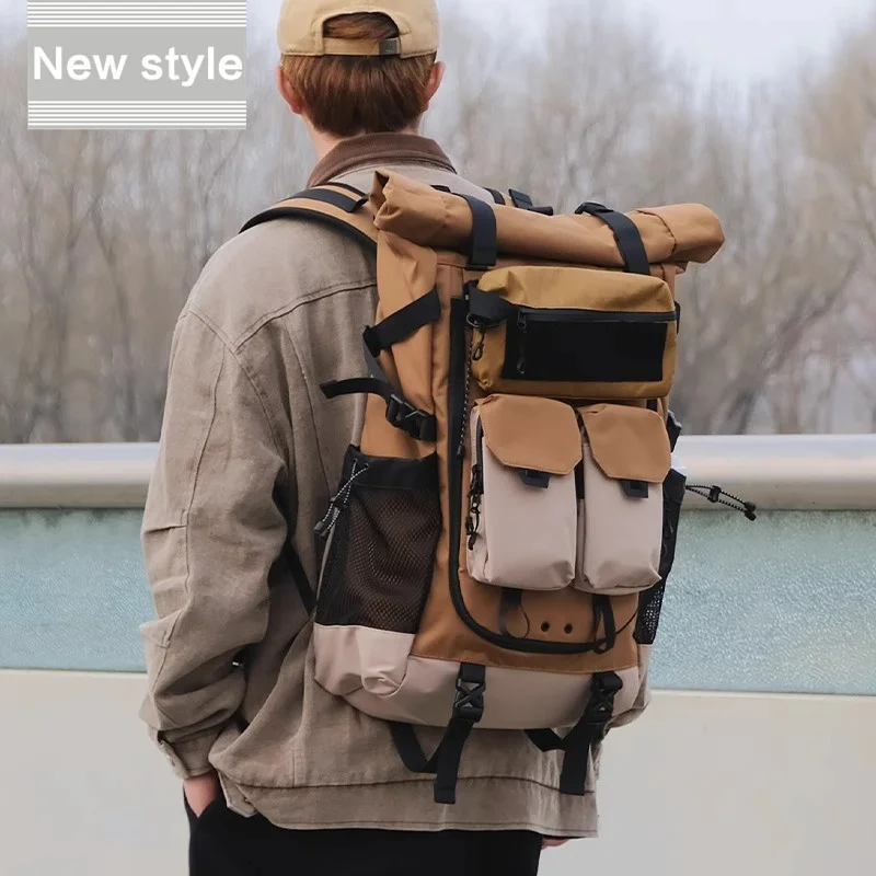 

Laptop Backpack Men Large Capacity Travel Hiking Outdoor Camping Mountaineering Unisex Waterproof Durable Casual Commuter