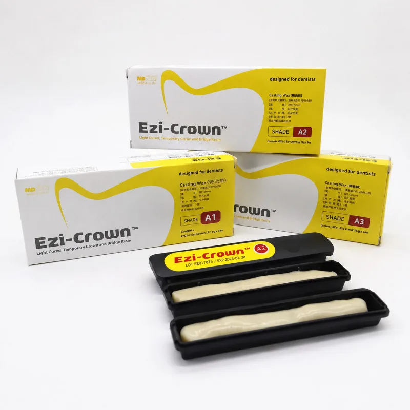 1/3Pcs Dental temporary crown bridge resin Light Cured dentistry provisiona 15g/Pc  repair Ezi-Crown Lab supplies view 2