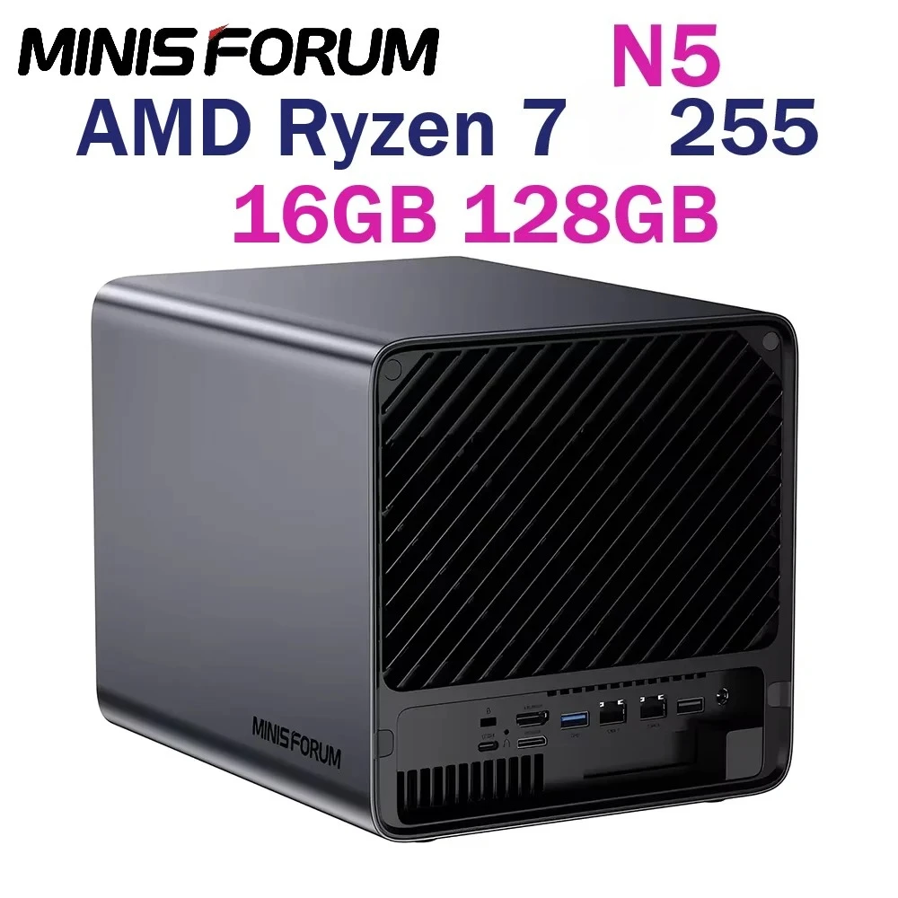 MINISFORUM N5 PRO AMD Ryzen AI 9 HX PRO 370/Ryzen 7 255 NAS AI