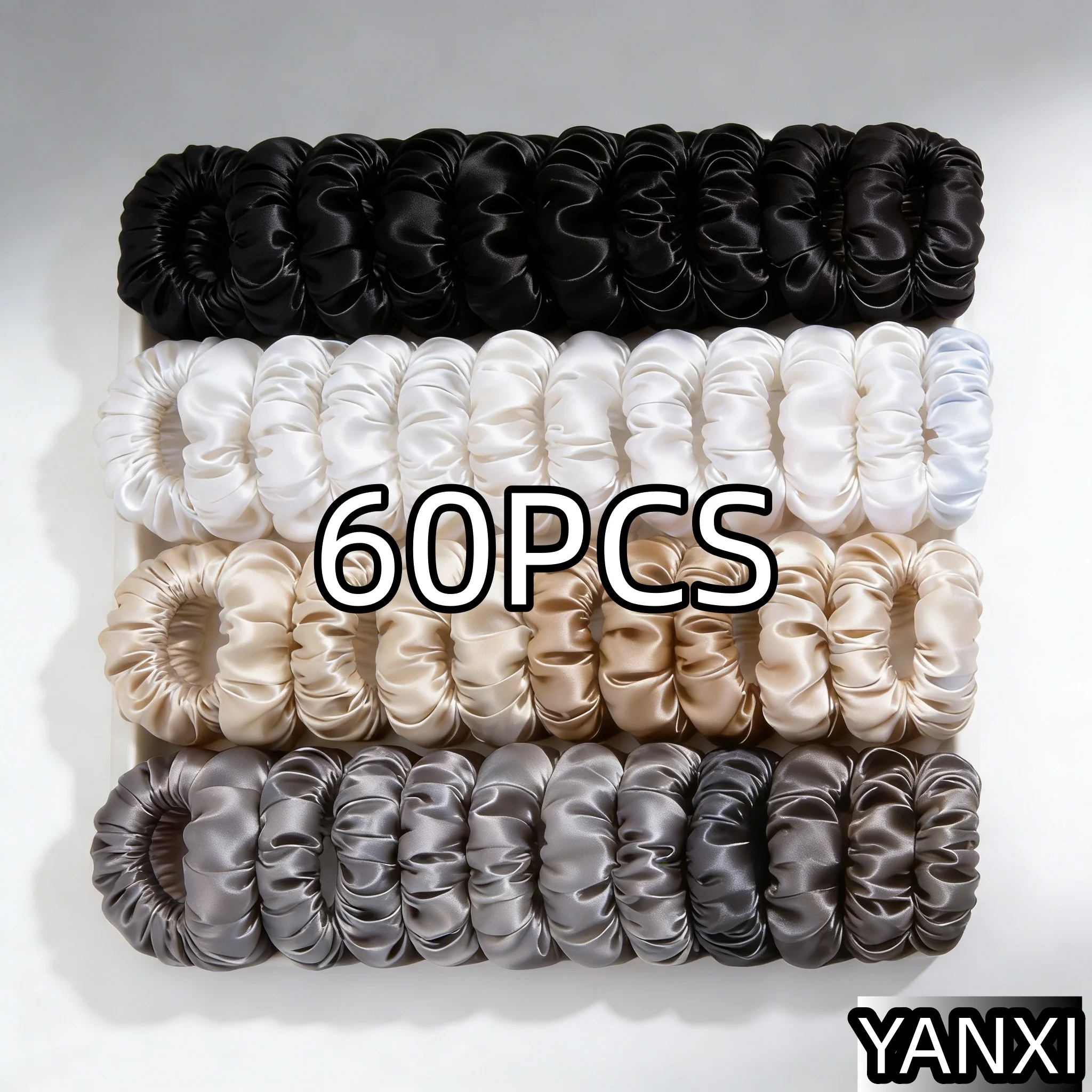 100/60/30/3/6pcs Multi Color Set Mode vrouwen Dunne Darm haar banden Release scrunchies hoofddeksels scrunchy Accessoires