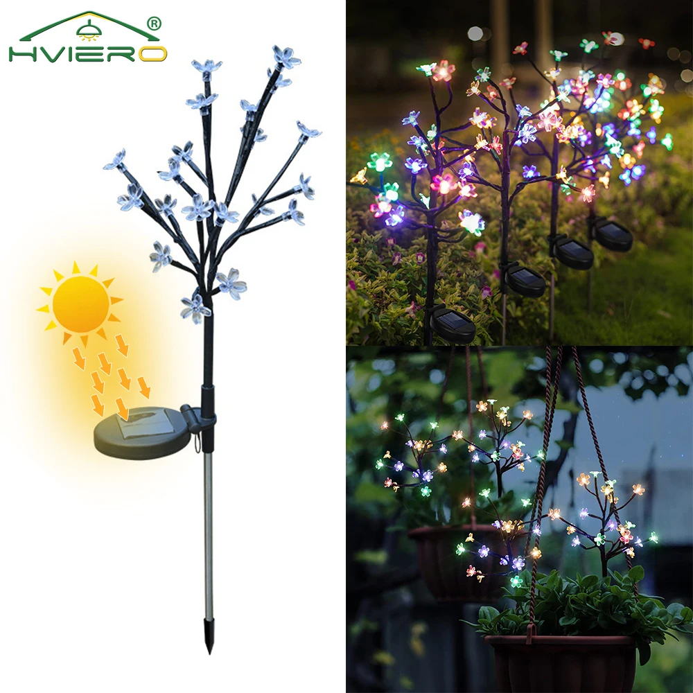 

Solar Energy LED Lamp 12V Lawn Landscape Courtyard Outdoor Garden Park Decoration Cherry Blossom Light Floor Insertion Lighting