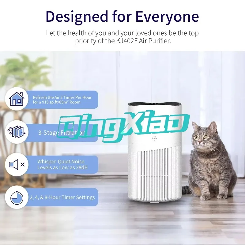 Smart App Control Air Purifier Remove Smoke Odor Negative Ion Quiet Indoor Air Cleaner For Home Bedroom Gift Hepa Filter view 3